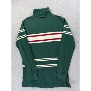 Polo Ralph Lauren Vintage 80's Stitched Turtleneck Pullover Shirt (Men's Medium)
